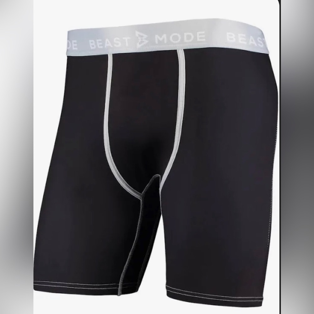 Men’s Black Beast Mode Jersey PSD Boxer Briefs. Size Small
